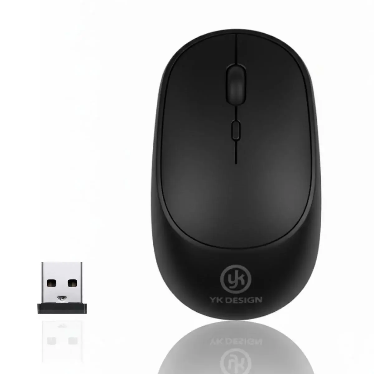 Siyah Renkli Ergonok Sessiz Kablosuz Mouse – USB Alıcılı, Ofis ve Oyun İçin Konforlu Bilgisayar Fare