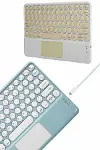 Bluetooth Touchpad Klavye Ultra İnce Taşınabilir Q Klavye Yeni Nesil-3