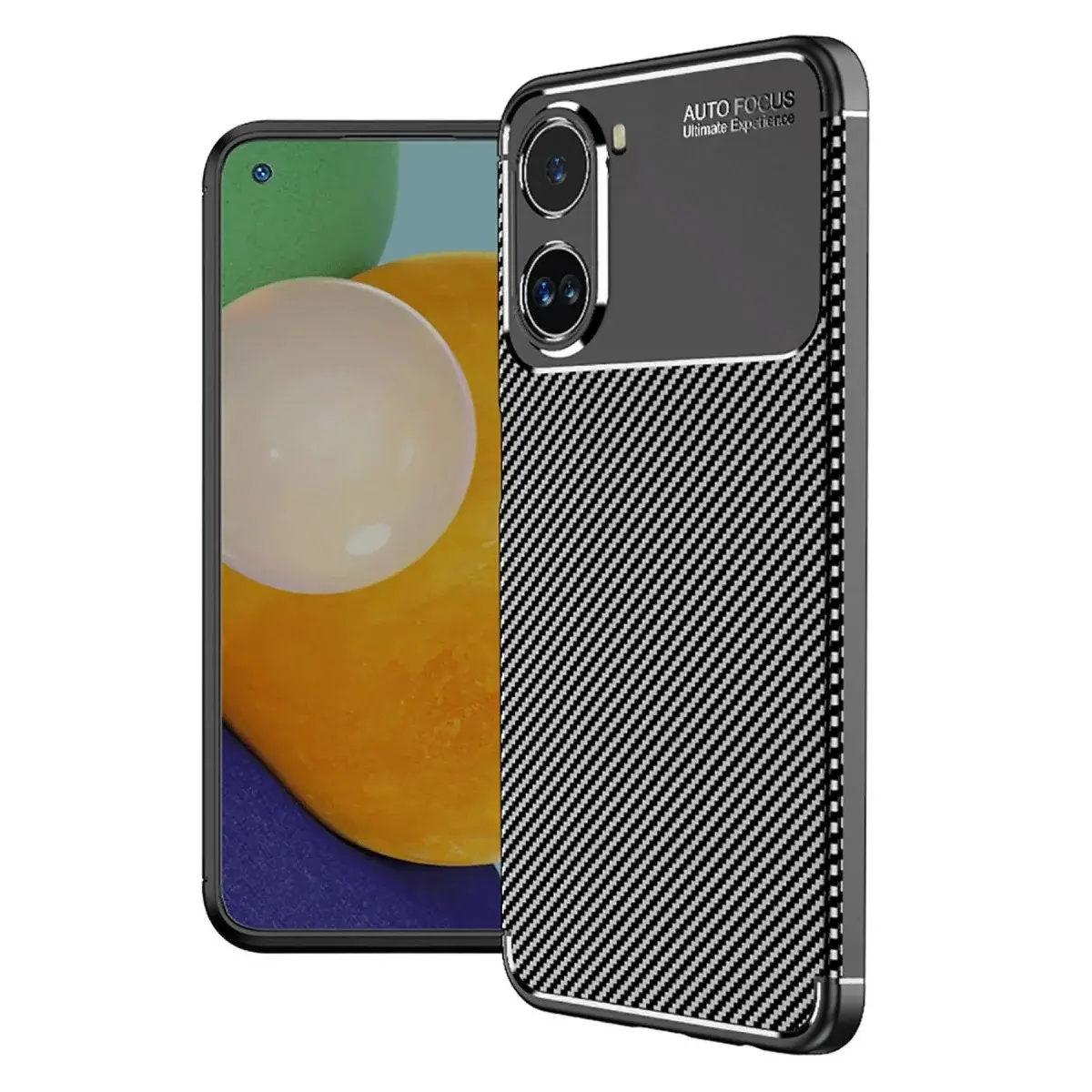 Xiao Poco X7 Pro Kılıf Auto Focus Karbon Kapak - Siyah