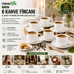 12 Parça Porselen Kahve Fincanı-2