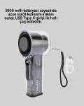 100 Kademeli Ayarlanabilir Mini Fan | Dijital Ekranlı Serinletici-2