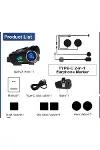 Q28 2x 2 Eşleşmeli Motosiklet Kask Bluetooth Kulaklık 1080p Kamera Su Geçirmez Intercom-3