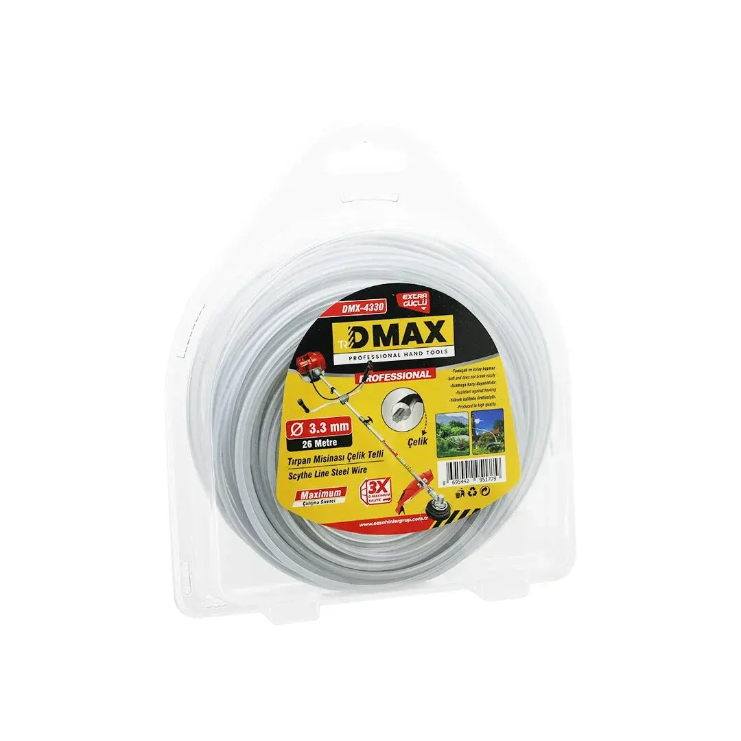 Çelik Telli Yuvarlak 3.3MM X 26MT Çim Biçme Tırpan sinası