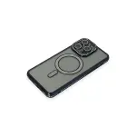 Apple İphone 15 Pro Kılıf Joke Simli Magneticsafe Kılıf - Lacivert-3