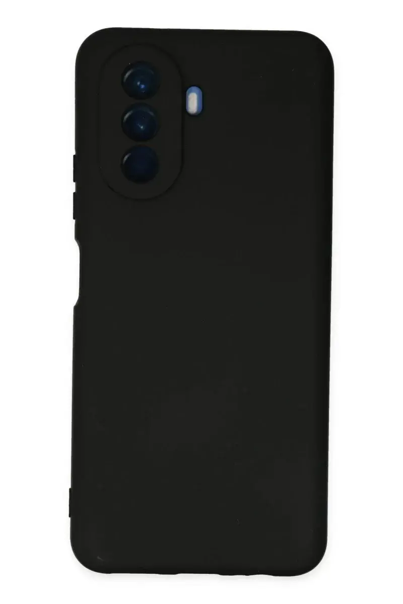 Huawei Nova Y70 Kılıf Nano içi Kadife Silikon - Siyah