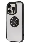 Apple iPhone 16 Pro Kılıf Montreal Yüzüklü Silikon Kapak - Siyah-2
