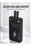 Powerbank Hızlı Şarj 10000 mAh Dahili Kablo Yeni Nesil-1