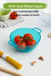 Akrilik Aquamarin Mini Pirinç Süzgeçi & Bakliyat Süzgeçi (3 SU BARDAĞI ÖLÇÜLÜ)-1