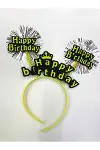 Happy Birthday Neon Renk Doğum Günü Tacı 12 Adet-2