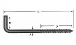 Vidalı Korniş Çivi No:6 - 4x60 - 10 Adet-2