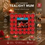 32PCS Renkli Tea Light Yuvarlak Mum x - Herhangi Bir Renk Gönderilir-2