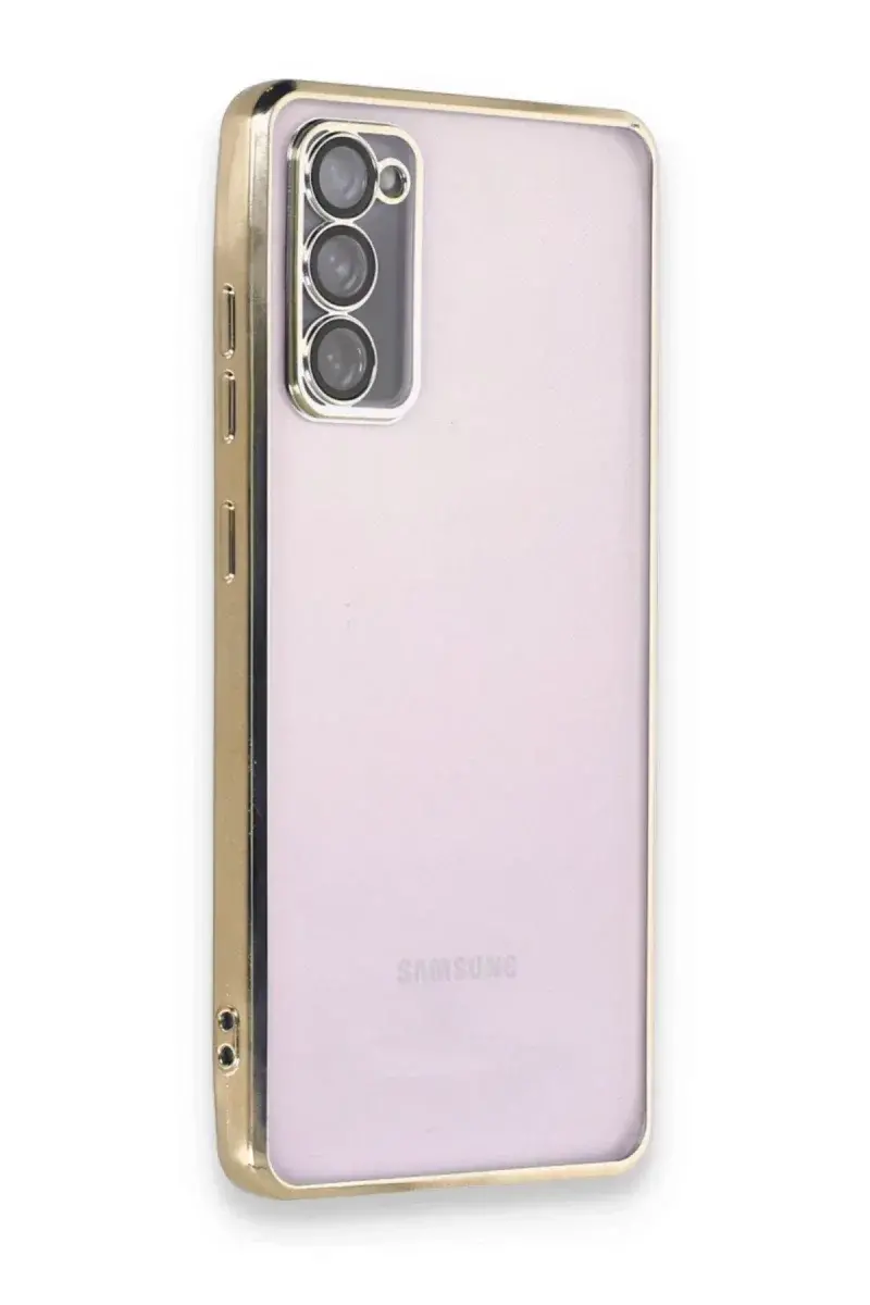 Samsung Galaxy S20 FE Kılıf Razer Lensli Silikon - Gold