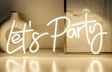 Let's Party Yazılı Neon Led