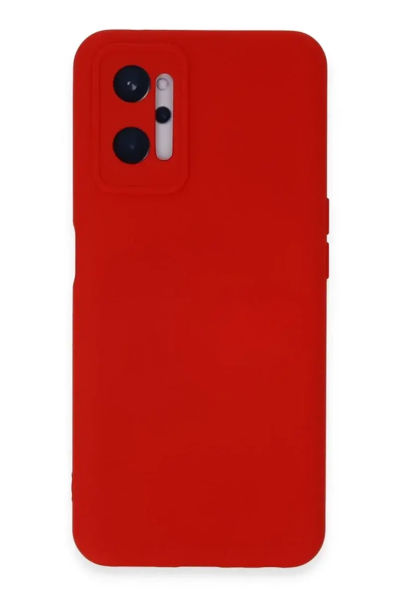 Realme 9i 4G Kılıf Nano içi Kadife Silikon - Kırmızı