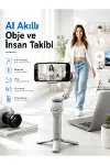Yapay Zeka Takipli Telefon Gimbali Katlanabilir Tripod Bluetooth Kontrollü Dahili LED Işıklı-1