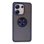 Xiao Red Note 13 4g Kılıf Montreal Yüzüklü Silikon Kapak - Lacivert-1