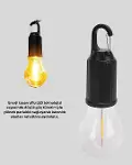 Taşınabilir Şarjlı LED Kamp Lambası – Type-C Girişli ve Kancalı Tasarım-4