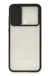 Samsung Galaxy A11 Kılıf Palm Buzlu Kamera Sürgülü Silikon - Siyah-2
