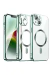 Apple iPhone 13 Kılıf Kross Magneticsafe Kapak - Koyu Yeşil-1