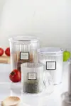 12'li Barok Yuvarlak 3 Boy Kavanoz Seti & Saklama Kabı & Erzak Kabı (4*2000 ML, 4*1000 ML, 4*500 ML)-3