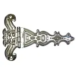 Dekoratif, Sac Tek Kuyruklu Menteşe - 69x102 Mm, Büyük, Nikel, 100 Adet-2