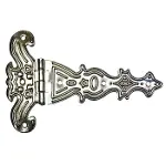 Dekoratif, Sac Tek Kuyruklu Menteşe - 69x102 Mm, Büyük, Nikel, 100 Adet-1