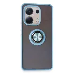 Xiao Red Note 13 4g Kılıf Montreal Yüzüklü Silikon Kapak - Buz Mavi-1
