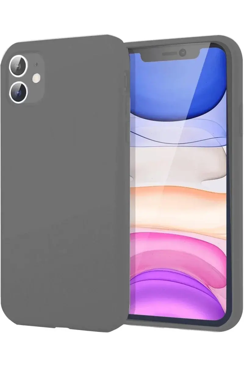 Apple iPhone 11 Kılıf First Silikon - Gri