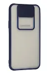 Samsung Galaxy J7 Kılıf Palm Buzlu Kamera Sürgülü Silikon - Lacivert-2