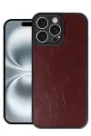 Apple iPhone 16 Pro Max Kılıf Aras Deri Kapak - Bordo-1