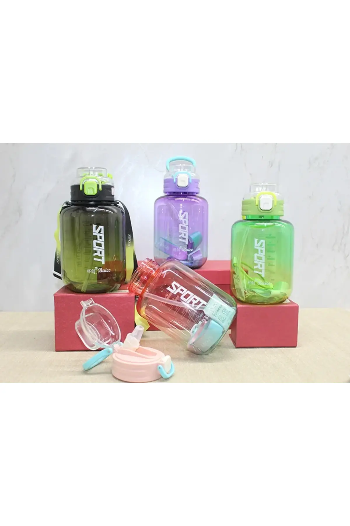 Pipetli Su Matarası 1100 Ml Bpa İçermez Alk4646