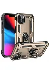 Apple iPhone 14 Kılıf Sofya Yüzüklü Silikon Kapak - Gold-2