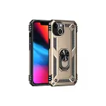Apple iPhone 14 Kılıf Sofya Yüzüklü Silikon Kapak - Gold-3