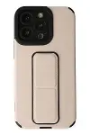 Apple iPhone 13 Pro Max Kılıf Mega Standlı Silikon - Gold-1