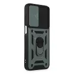 Samsung Galaxy M34 5g Kılıf Pars Lens Yüzüklü Silikon - Yeşil-3