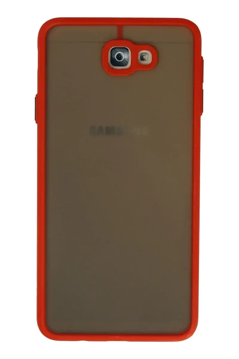 Samsung Galaxy J7 Prime Kılıf Montreal Silikon Kapak - Kırmızı