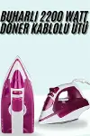 Buharlı Ütü 2200 Watt Seramik Tabanlı Taşınabilir Kablolu Ütü-2