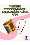 Dijital Göstergeli Turbo Taşınabilir Fan – USB Type-C, 3 Serinlik Modu-1