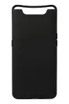 Samsung Galaxy A80 Kılıf Nano içi Kadife Silikon - Siyah-1