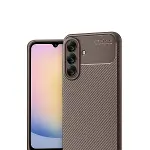 Samsung Galaxy A17 5g Auto Focus Karbon Kapak - Kahverengi-2