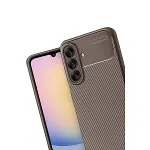 Samsung Galaxy A17 5g Auto Focus Karbon Kapak - Kahverengi-3