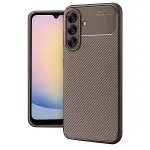 Samsung Galaxy A17 5g Auto Focus Karbon Kapak - Kahverengi-1
