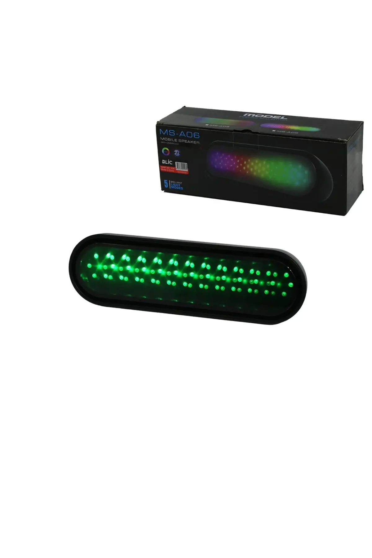 2X2 İnç Bluetooth Wireless Rgb Işıklı Hoparlör Speaker Typc-e To Usb Şarjlı 5W