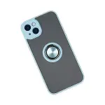 Apple İphone 14 Kılıf Montreal Yüzüklü Silikon Kapak - Buz Mavi-3