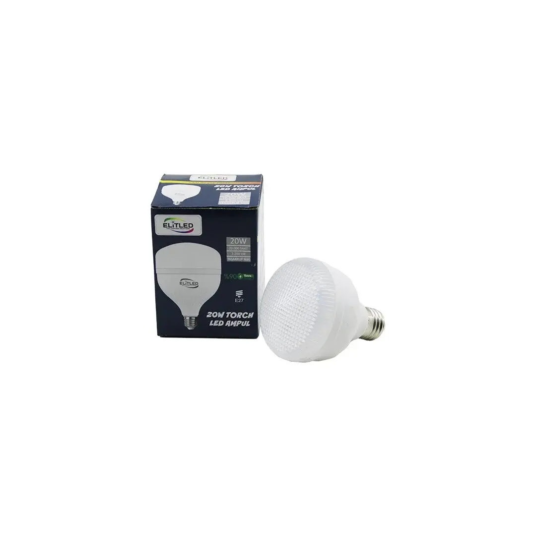 Elitled EL-08-Y2 20W Torch Led Bulb Ampul Beyaz - 6400K E27 2200 Lümen 20.000 Saat Ömür