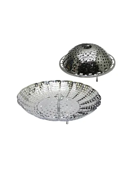 Küçük Metal Buharda Sebze Pişirici Sepet Haşlama Aparatı