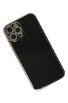Apple iPhone 12 Pro Kılıf Volet Silikon - Siyah-3