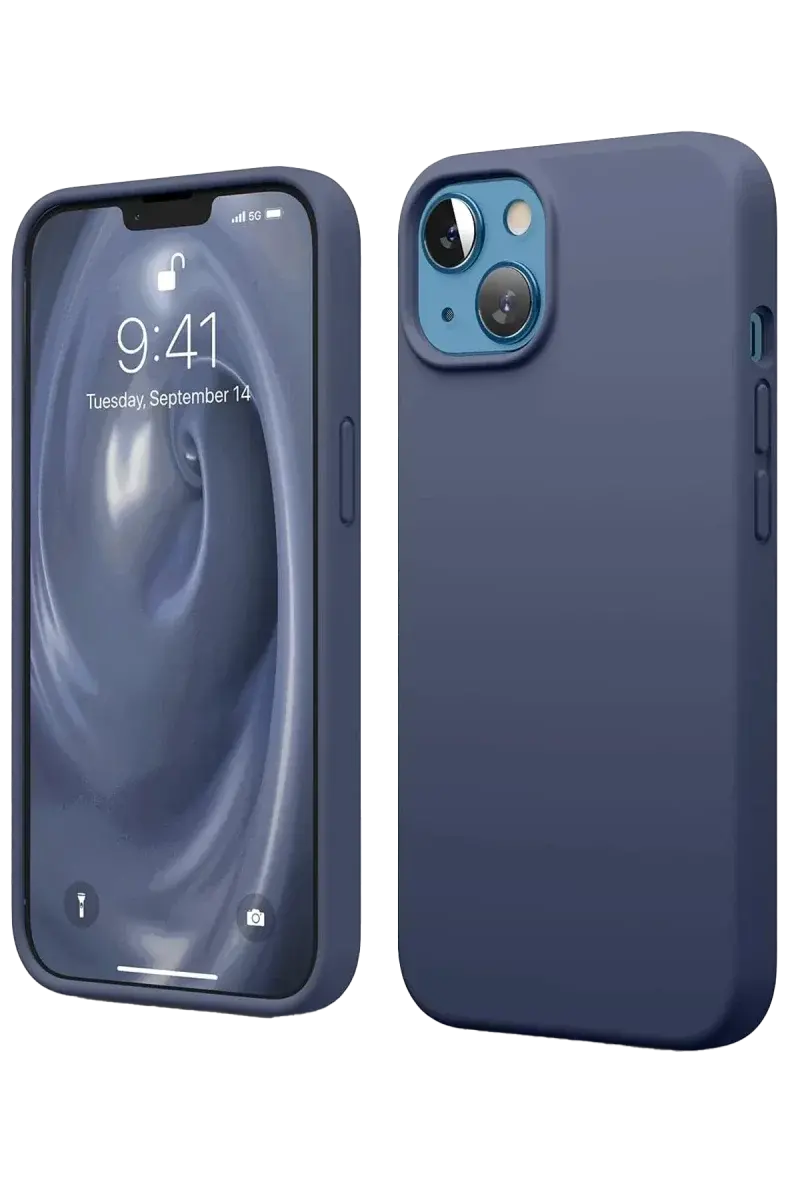 Apple iPhone 14 Kılıf First Silikon - Lacivert