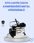 DC 12V Metal Hava Kompresörü Araç Lastik Şişirme 35L/Dk-1