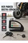 Titreşim Sensörlü Alarmlı Motosiklet Disk Kilidi 14mm Çelik Çift Kilitleme-1